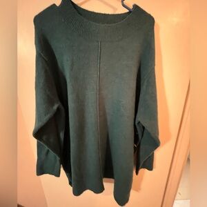 Women's Green Crew Neck Sweater